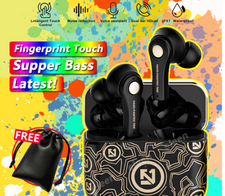 New【2020 Latest】TWS Bluetooth Earphone Graffiti Bass Headset Wireless Earphone Earbud Waterproof Game Earphone Wireless