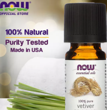 Now Foods Essential Oils, 100% Pure Vetiver, 1/3 fl oz (10 ml)