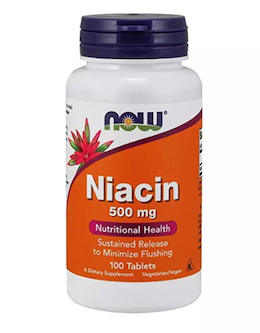 Now Foods Niacin 500 MG Sustained Release 100 Tablets