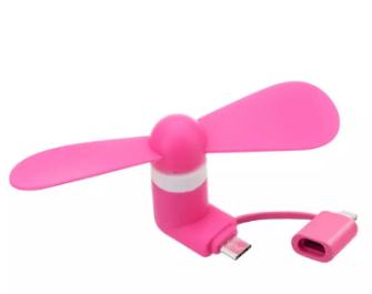Portable Mini 2 In 1 Mobile Phone Fan,