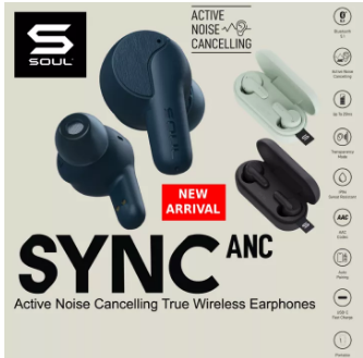SOUL SYNC ANC Active  Wireless Earphones Bluetooth