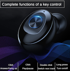 TWS Bluetooth Earphone 5.0 Stereo Wireless Headphone HIFI Sport Earbuds Handsfree Gaming Headset with Mic for Phone