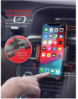 Universal CD Slot Car Phone Holder