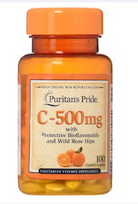 Vitamin C-500 mg with Bioflavonoids & Rose Hips 100 caplets (vegetarian)