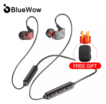 W300 Wireless Bluetooth Neck Hanging Earphones Stereo In-ear 9D Bass Sports Headsets Noise Reduction Headphone With Mic