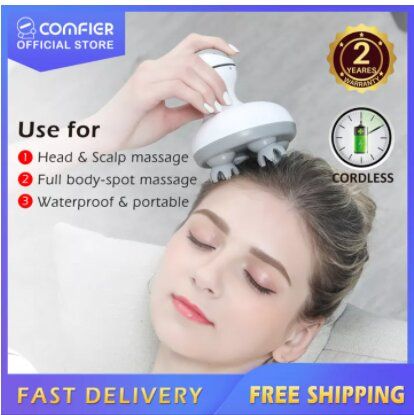 Water Resistant Head Hair Scalp Massager