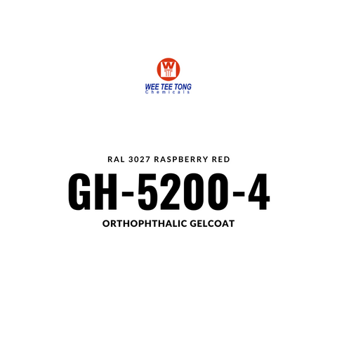 Orthophthalic Gelcoat GH-5200-4  RAL 3027 Raspberry red