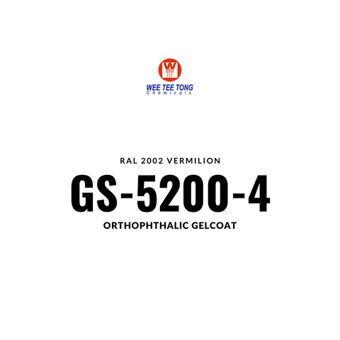 Orthophthalic Gelcoat GS-5200-4  RAL 2002 Vermilion