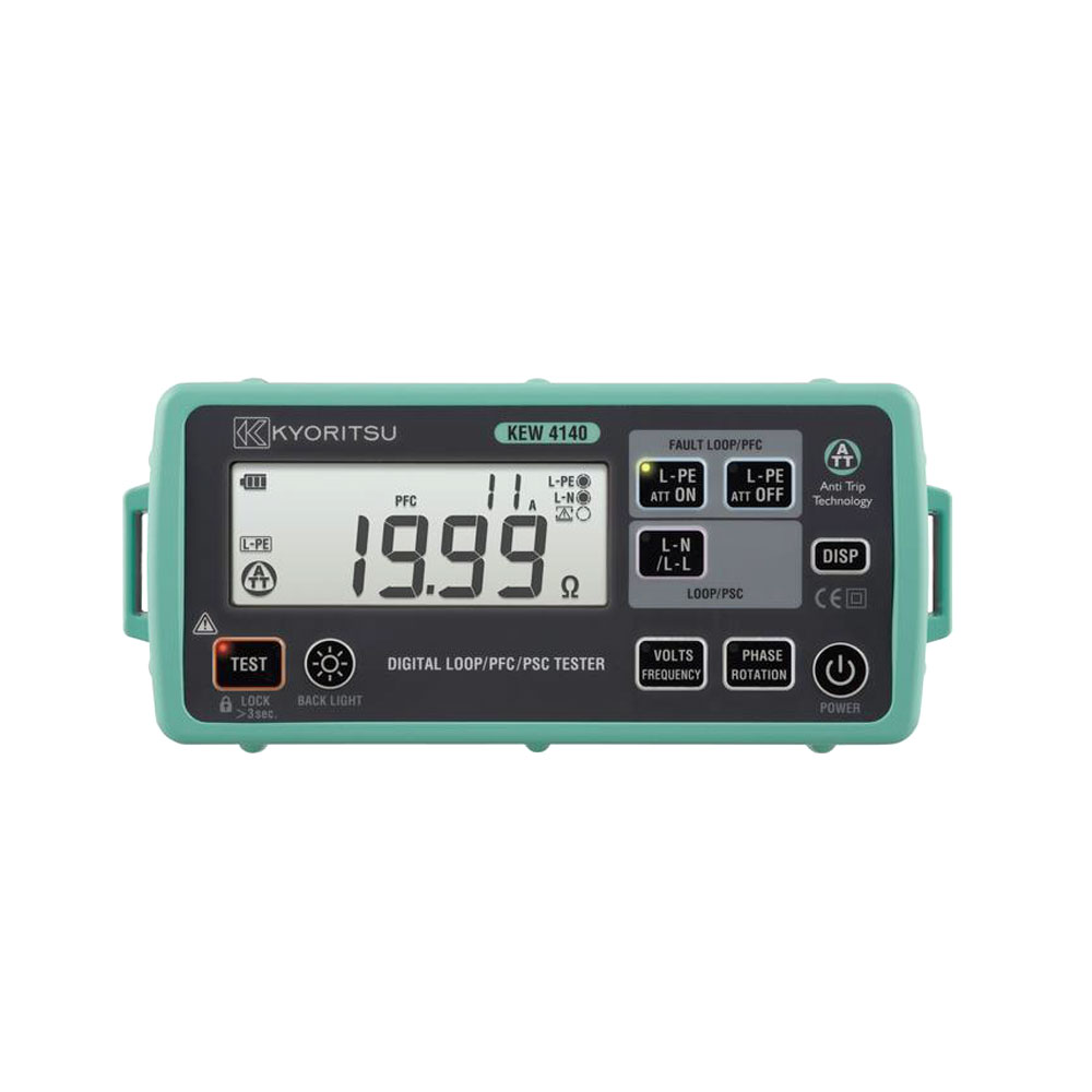 Kyoritsu 4140 Digital Loop Impedance Tester with PSC,PFC, Anti-Trip and Phase Rotation