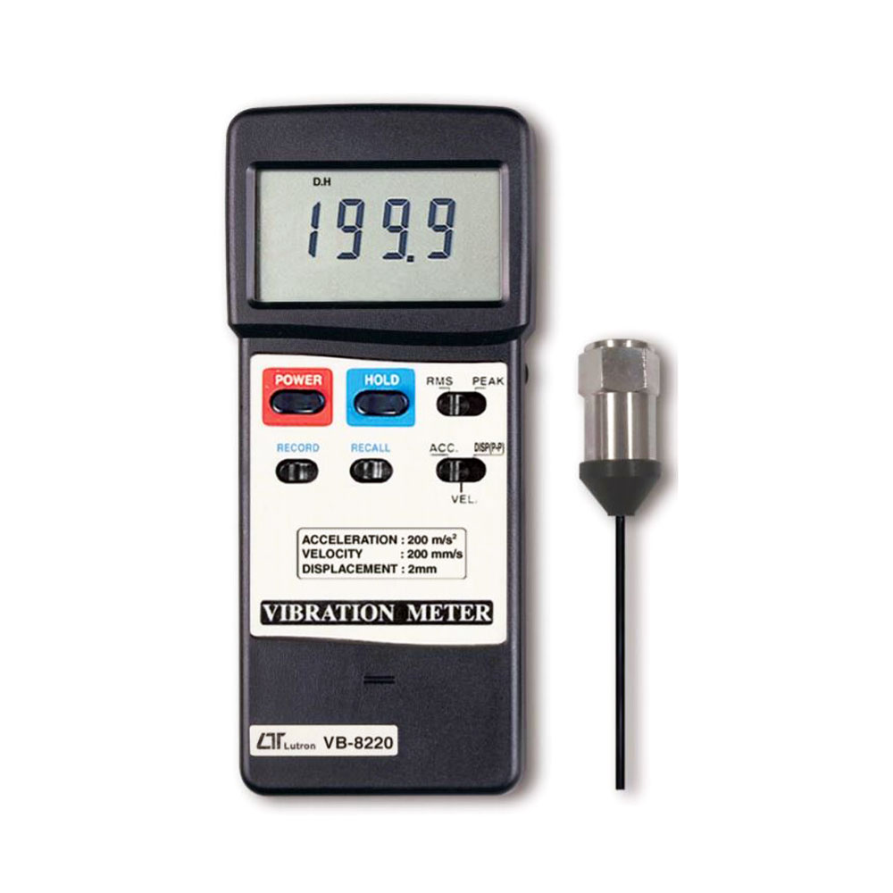 Lutron VB-8220 Vibration Meter, Acc/Vel/Displacement, RS-232