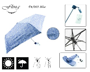 4 Fold Umbrella #F4/003 Blue